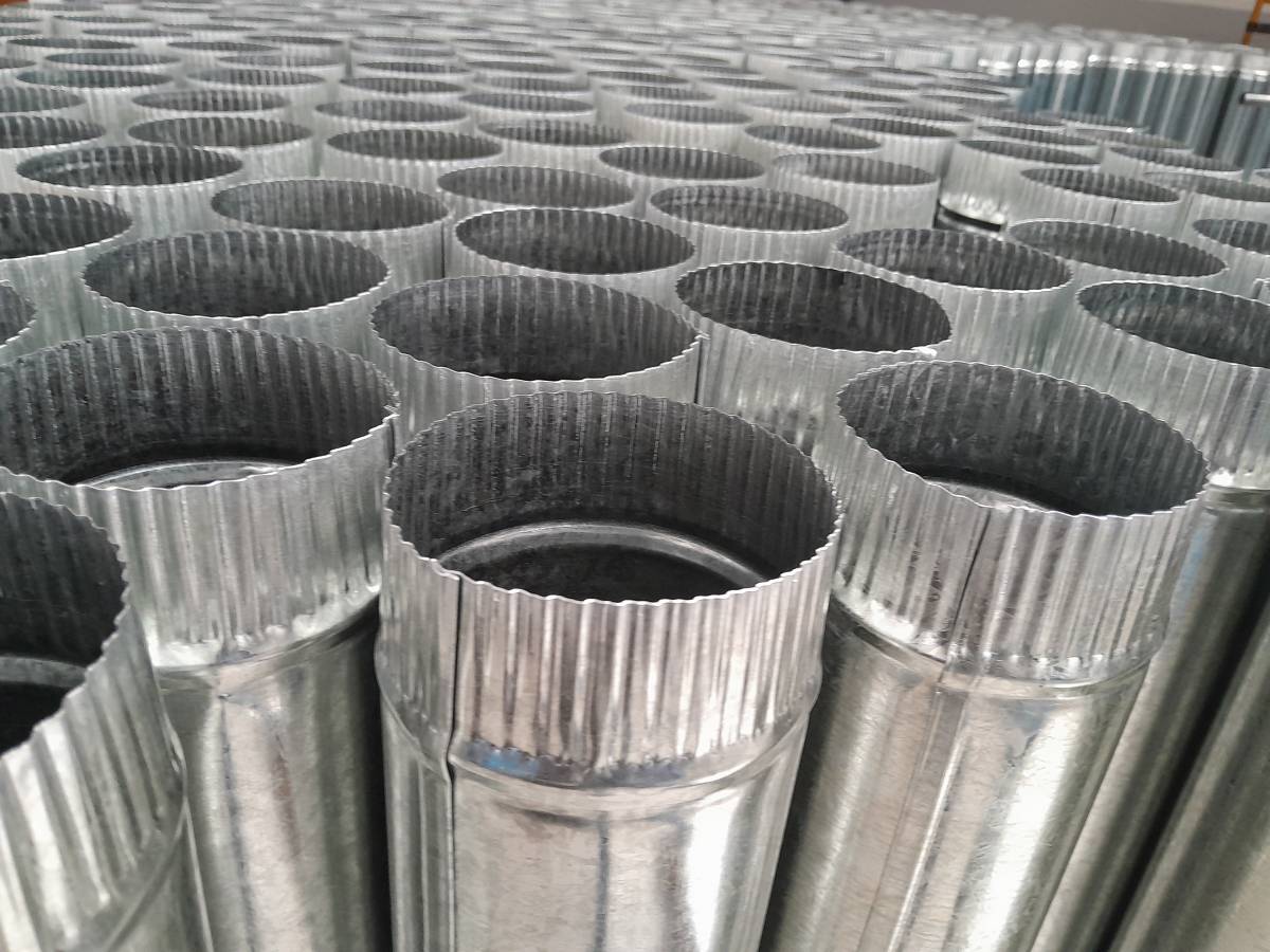 Caños galvanizados de 4" (100mm diámetro)